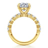 Silvey - 14K Yellow Gold Round Single Prong Diamond Engagement Ring - 0.7 ct