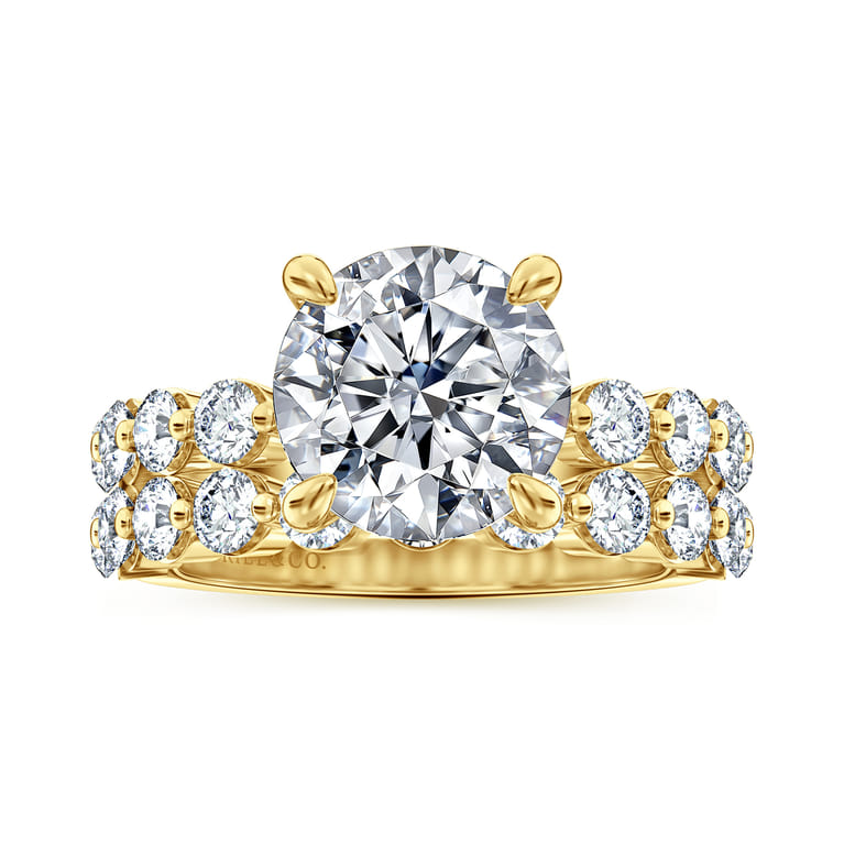 Silvey - 14K Yellow Gold Round Single Prong Diamond Engagement Ring - 0.7 ct - Shot 4