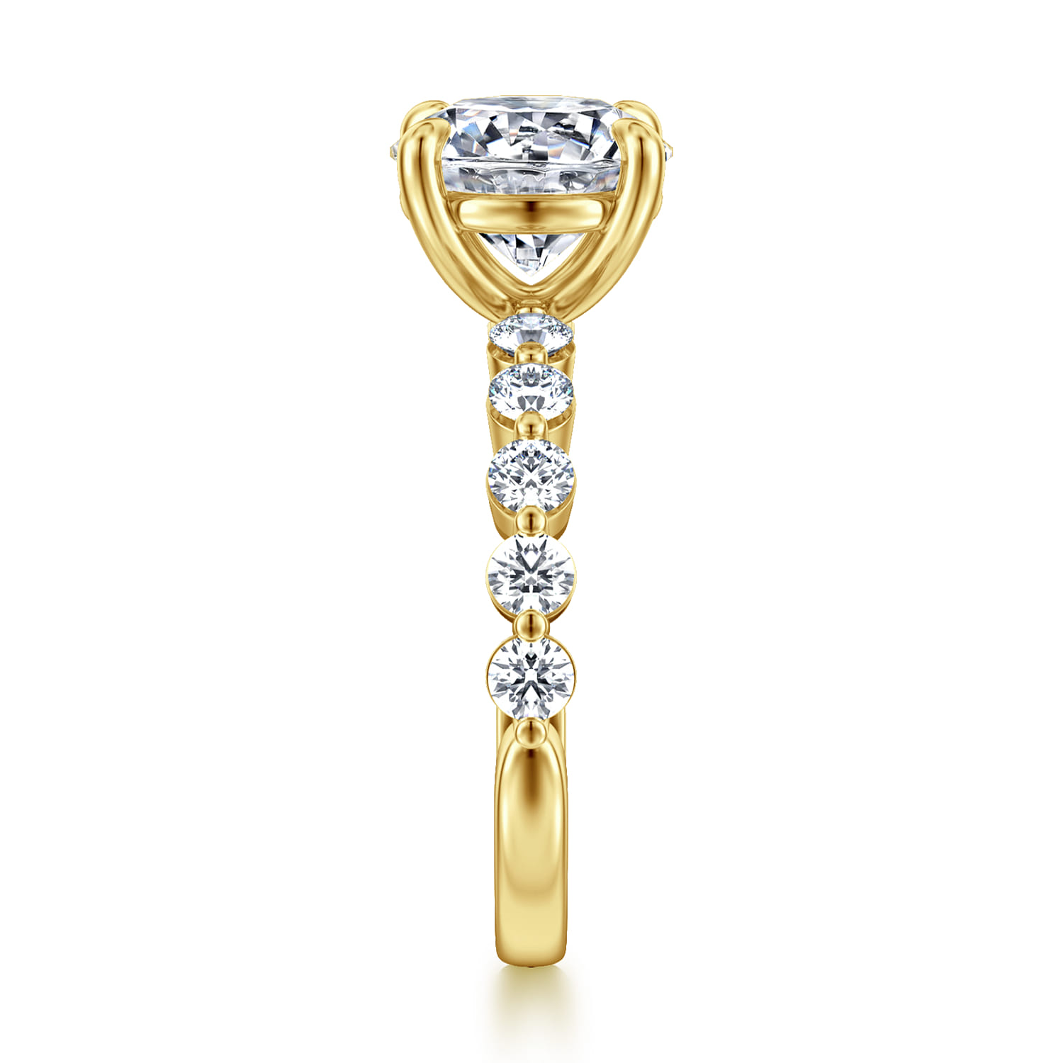 Silvey - 14K Yellow Gold Round Single Prong Diamond Engagement Ring - 0.7 ct - Shot 5