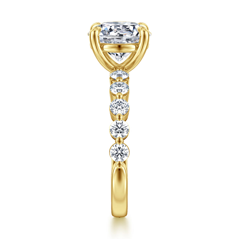 Silvey - 14K Yellow Gold Round Single Prong Diamond Engagement Ring - 0.7 ct - Shot 5