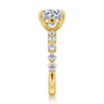 Silvey - 14K Yellow Gold Round Single Prong Diamond Engagement Ring - 0.7 ct