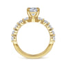 Silvey - 14K Yellow Gold Round Single Prong Diamond Engagement Ring - 0.7 ct