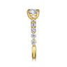 Silvey - 14K Yellow Gold Round Single Prong Diamond Engagement Ring - 0.7 ct