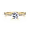 Aline - 14K Yellow Gold Round Diamond Engagement Ring - 0.25 ct