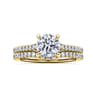 Aline - 14K Yellow Gold Round Diamond Engagement Ring - 0.25 ct