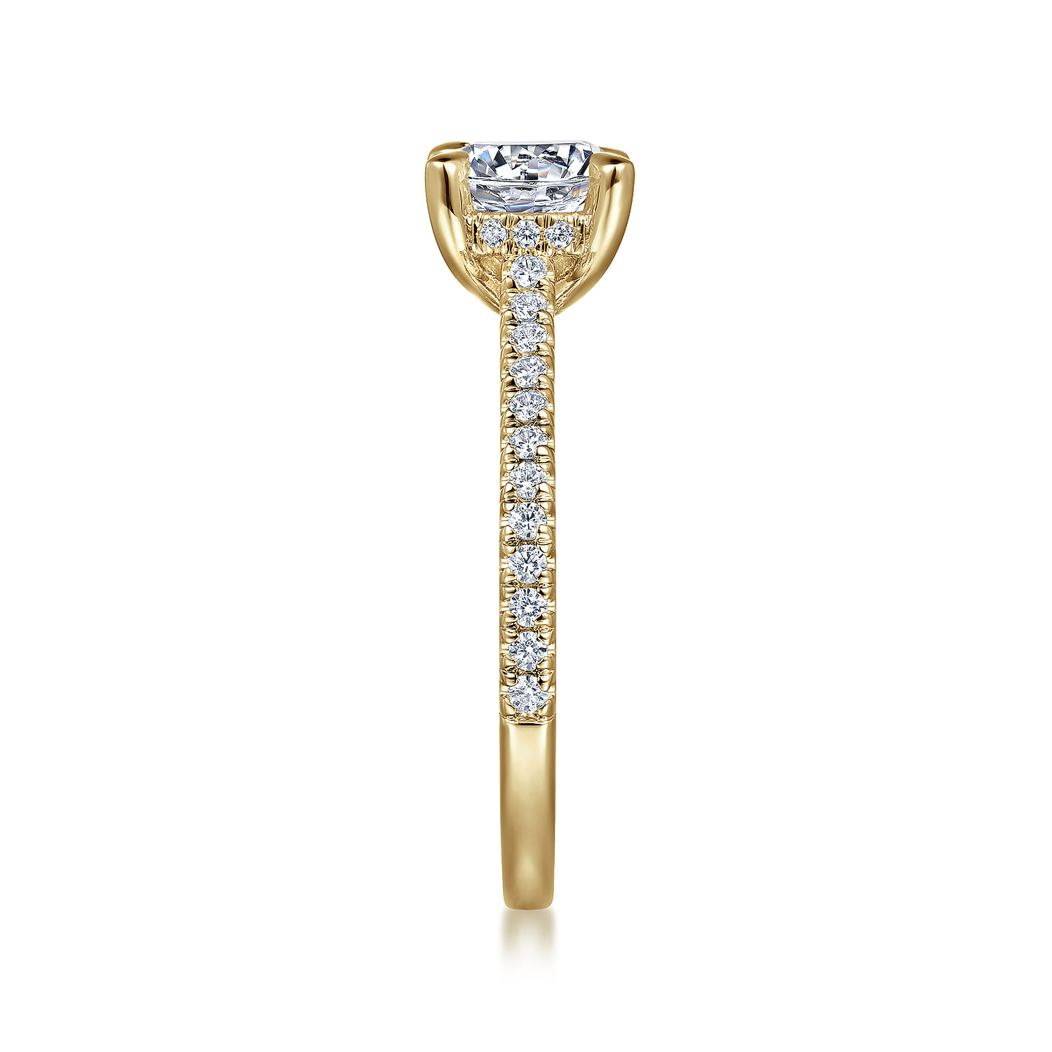 Aline - 14K Yellow Gold Round Diamond Engagement Ring - 0.25 ct - Shot 5