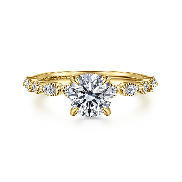 LADIES SOLITAIRE RING 0.25CT ROUND DIAMOND 14K YELLOW GOLD LADIES SOLITAIRE RING 0.25CT ROUND DIAMOND 14K YELLOW GOLD