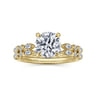 Lanna - 14K Yellow Gold Round Diamond Engagement Ring - 0.3 ct
