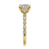 Lanna - 14K Yellow Gold Round Diamond Engagement Ring - 0.3 ct