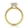 Franka - 14K Yellow Gold Round Diamond Engagement Ring - 0.3 ct