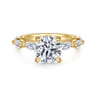 Caitte - 14K Yellow Gold Round Double Prong Diamond Engagement Ring - 0.5 ct