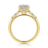 Eva - 14K Yellow Gold Round Diamond Engagement Ring - 0.3 ct