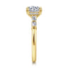 Eva - 14K Yellow Gold Round Diamond Engagement Ring - 0.3 ct