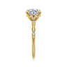 Frances - 14K Yellow Gold Round Diamond Engagement Ring - 0.12 ct