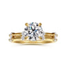 Frances - 14K Yellow Gold Round Diamond Engagement Ring - 0.12 ct