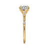 Frances - 14K Yellow Gold Round Diamond Engagement Ring - 0.12 ct