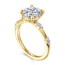 Marline - 14K Yellow Gold Round Diamond Engagement Ring - 0.17 ct