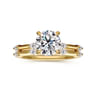 Marline - 14K Yellow Gold Round Diamond Engagement Ring - 0.17 ct