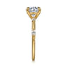 Marline - 14K Yellow Gold Round Diamond Engagement Ring - 0.17 ct