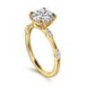 Marline - 14K Yellow Gold Round Diamond Engagement Ring - 0.17 ct