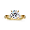 Marline - 14K Yellow Gold Round Diamond Engagement Ring - 0.17 ct