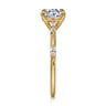 Marline - 14K Yellow Gold Round Diamond Engagement Ring - 0.17 ct