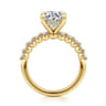 Kim - 14K Yellow Gold Round Diamond Engagement Ring - 0.4 ct