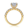 Kim - 14K Yellow Gold Round Diamond Engagement Ring - 0.4 ct