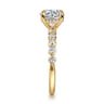 Kim - 14K Yellow Gold Round Diamond Engagement Ring - 0.4 ct