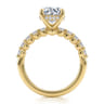 Kim - 14K Yellow Gold Round Diamond Engagement Ring - 0.4 ct