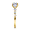Kim - 14K Yellow Gold Round Diamond Engagement Ring - 0.4 ct