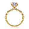 Leya - 14K Yellow Gold Bezel Prong Set Round Diamond Engagement Ring - 0.4 ct