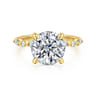 Perry - 14K Yellow Gold Round Diamond Engagement Ring - 0.3 ct