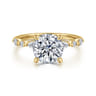 14K Yellow Gold Round Diamond Engagement Ring - 0.32 ct