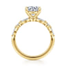 14K Yellow Gold Round Diamond Engagement Ring - 0.32 ct