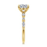 14K Yellow Gold Round Diamond Engagement Ring - 0.32 ct