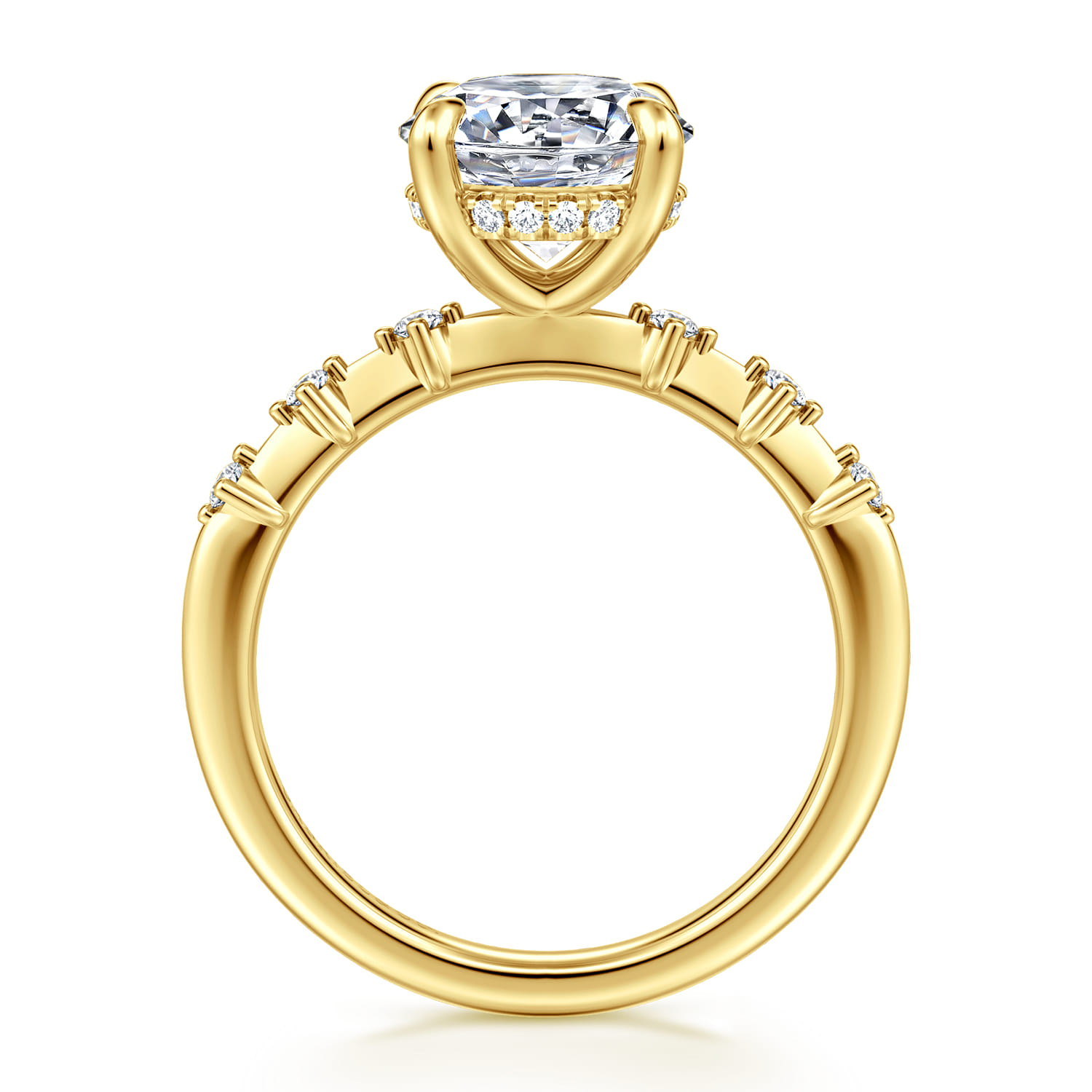 Joplin - 14K Yellow Gold Round Diamond Engagement Ring - 0.17 ct - Shot 2