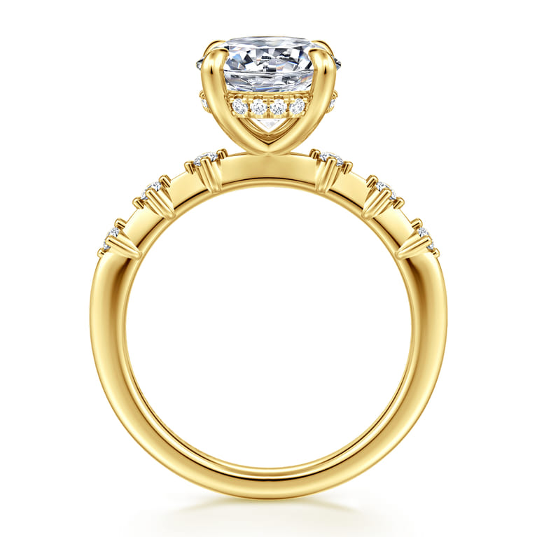 Joplin - 14K Yellow Gold Round Diamond Engagement Ring - 0.17 ct - Shot 2