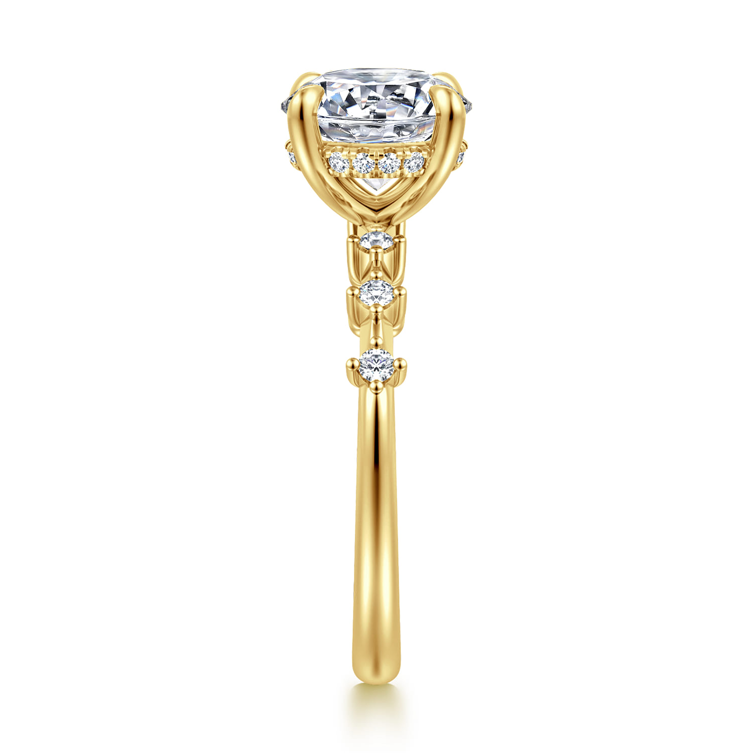 Joplin - 14K Yellow Gold Round Diamond Engagement Ring - 0.17 ct - Shot 4