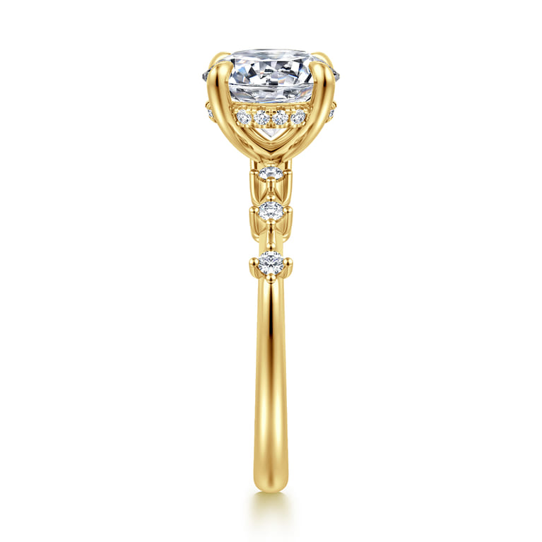 Joplin - 14K Yellow Gold Round Diamond Engagement Ring - 0.17 ct - Shot 4