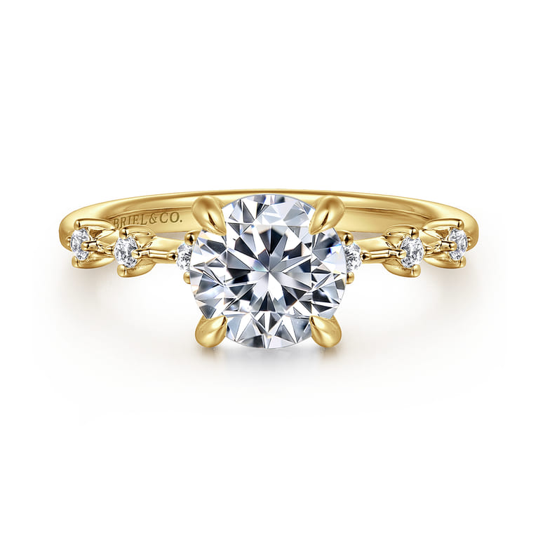 Joplin - 14K Yellow Gold Round Diamond Engagement Ring - 0.17 ct - Shot 1