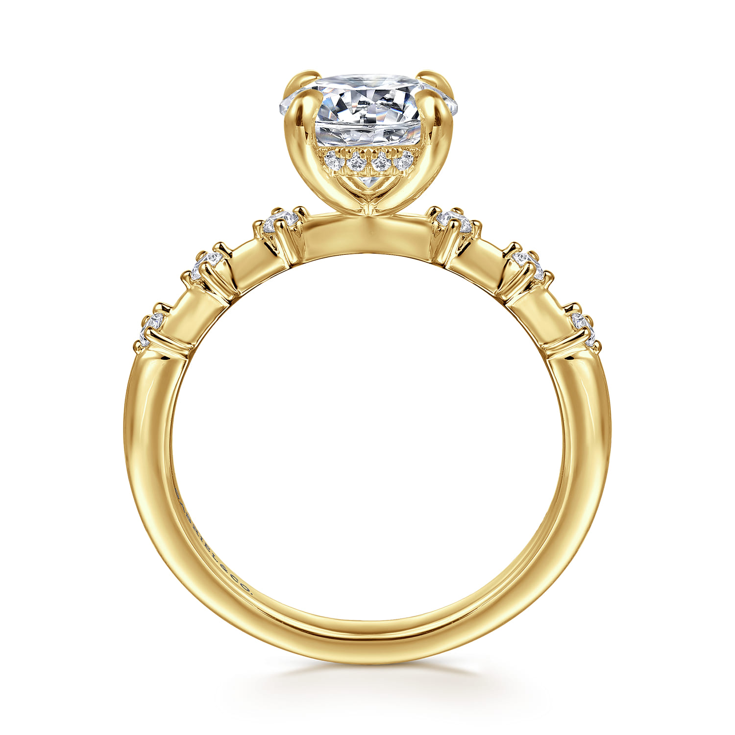 Joplin - 14K Yellow Gold Round Diamond Engagement Ring - 0.17 ct - Shot 2