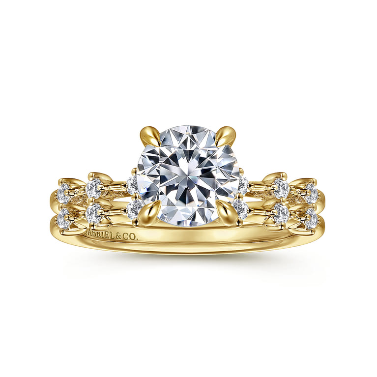Joplin - 14K Yellow Gold Round Diamond Engagement Ring - 0.17 ct - Shot 4