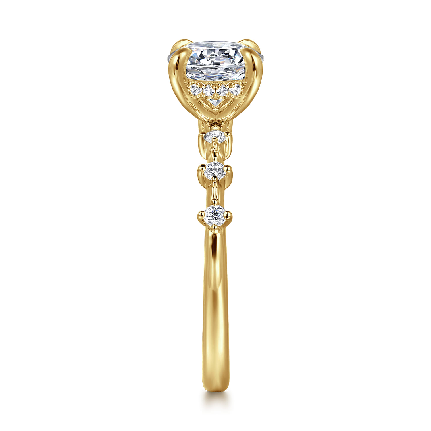 Joplin - 14K Yellow Gold Round Diamond Engagement Ring - 0.17 ct - Shot 5