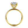 Twain - 14K Yellow Gold Round Diamond Engagement Ring - 0.2 ct