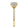 Twain - 14K Yellow Gold Round Diamond Engagement Ring - 0.2 ct