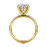 Twain - 14K Yellow Gold Round Diamond Engagement Ring - 0.2 ct