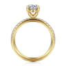 Twain - 14K Yellow Gold Round Diamond Engagement Ring - 0.2 ct