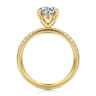 Twain - 14K Yellow Gold Round Diamond Engagement Ring - 0.2 ct