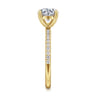 Twain - 14K Yellow Gold Round Diamond Engagement Ring - 0.2 ct